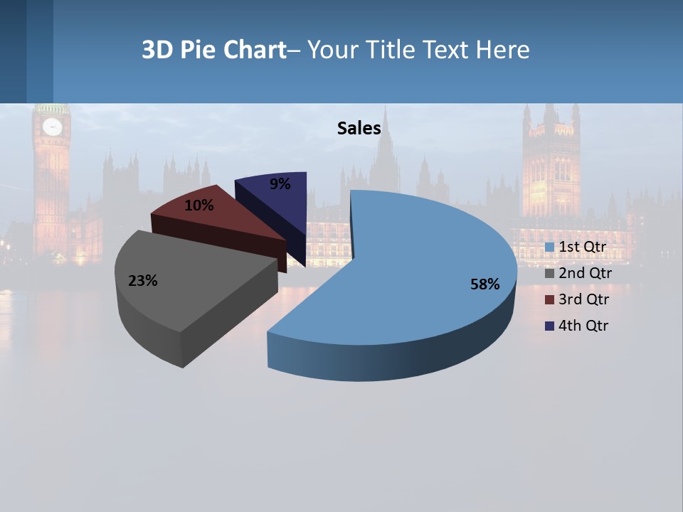 The Big Ben Clock Tower Towering Over The City Of London PowerPoint Template