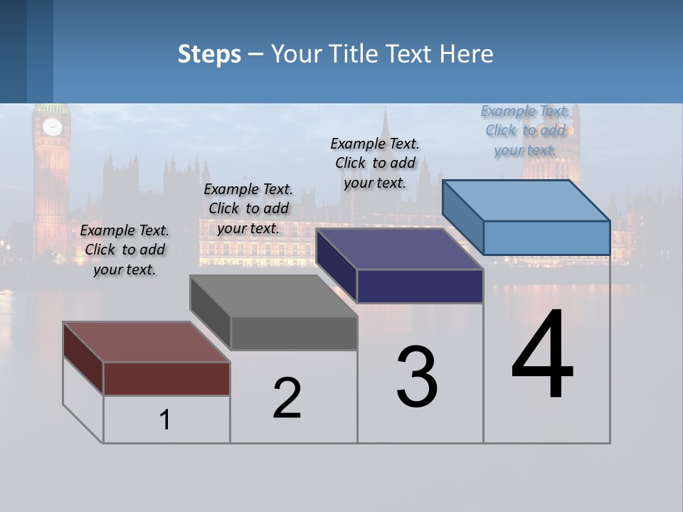 The Big Ben Clock Tower Towering Over The City Of London PowerPoint Template