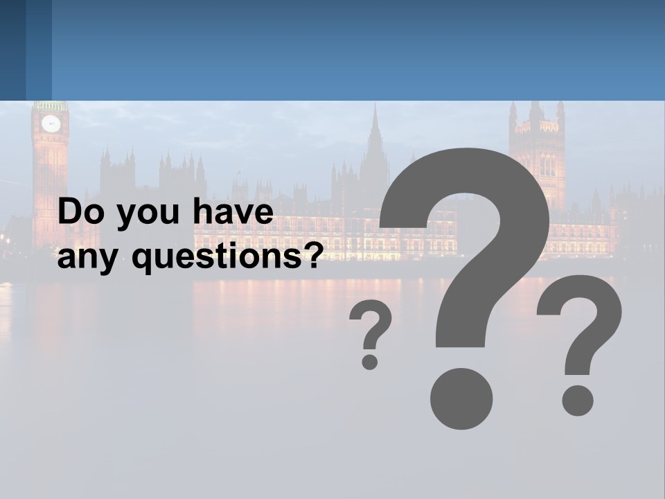 The Big Ben Clock Tower Towering Over The City Of London PowerPoint Template