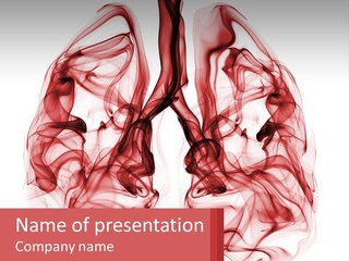 A Red Smoke Powerpoint Presentation Is Shown PowerPoint Template