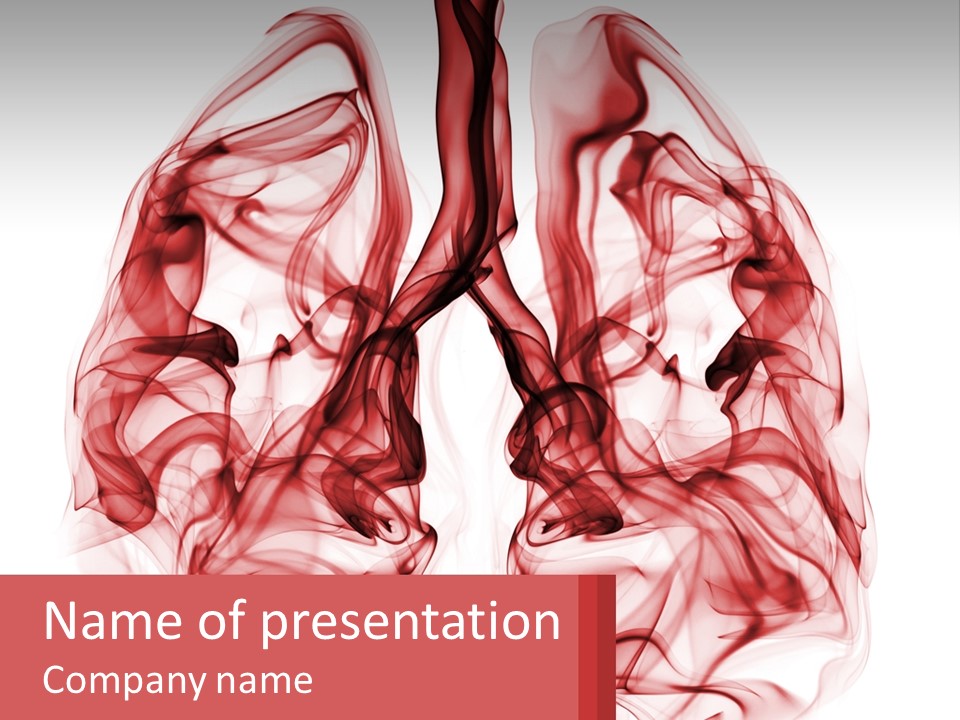 A Red Smoke Powerpoint Presentation Is Shown PowerPoint Template