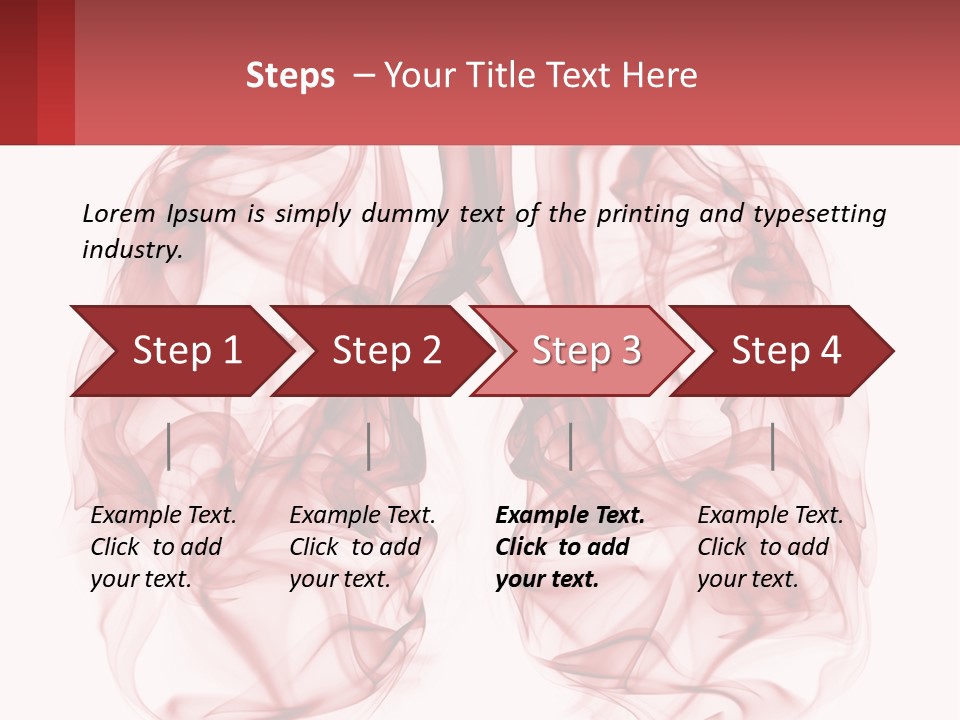 A Red Smoke Powerpoint Presentation Is Shown PowerPoint Template