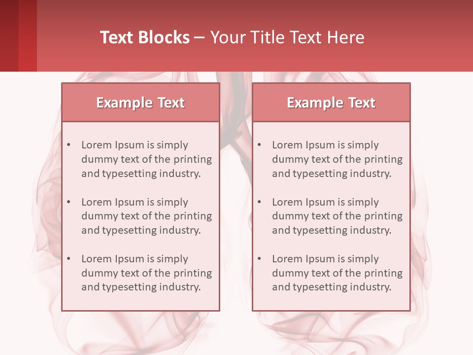 A Red Smoke Powerpoint Presentation Is Shown PowerPoint Template