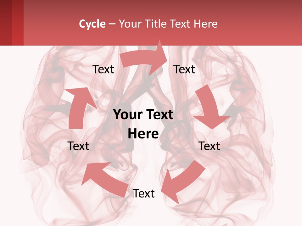 A Red Smoke Powerpoint Presentation Is Shown PowerPoint Template