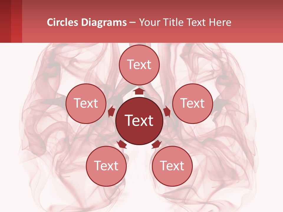 A Red Smoke Powerpoint Presentation Is Shown PowerPoint Template