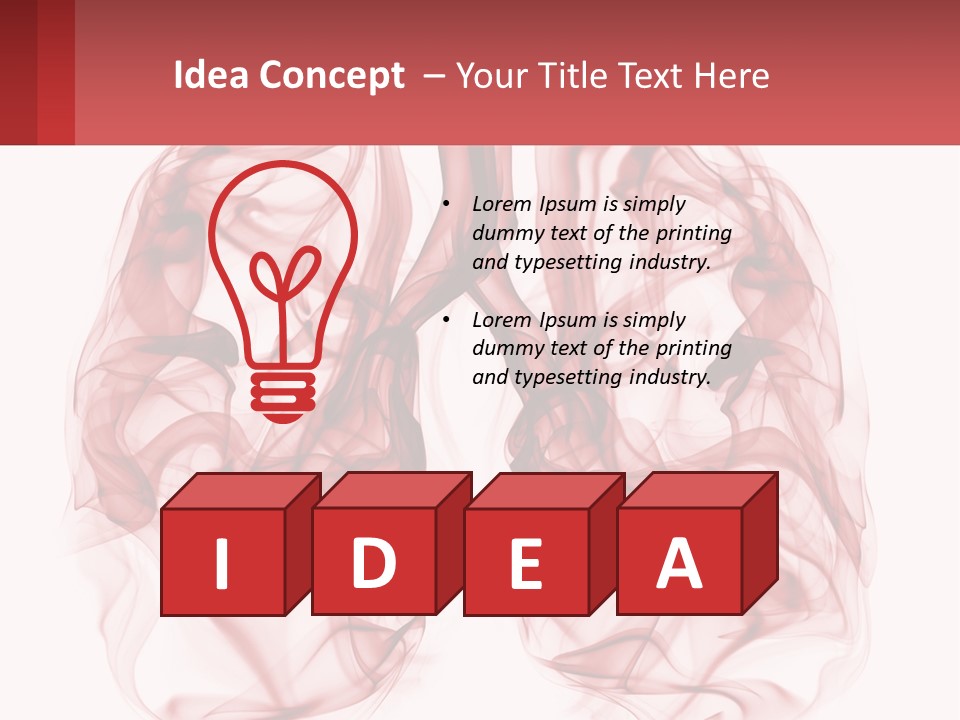 A Red Smoke Powerpoint Presentation Is Shown PowerPoint Template