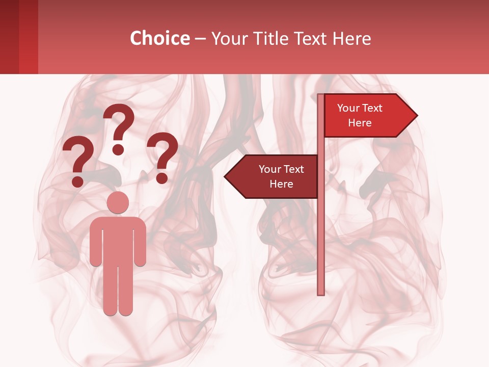 A Red Smoke Powerpoint Presentation Is Shown PowerPoint Template