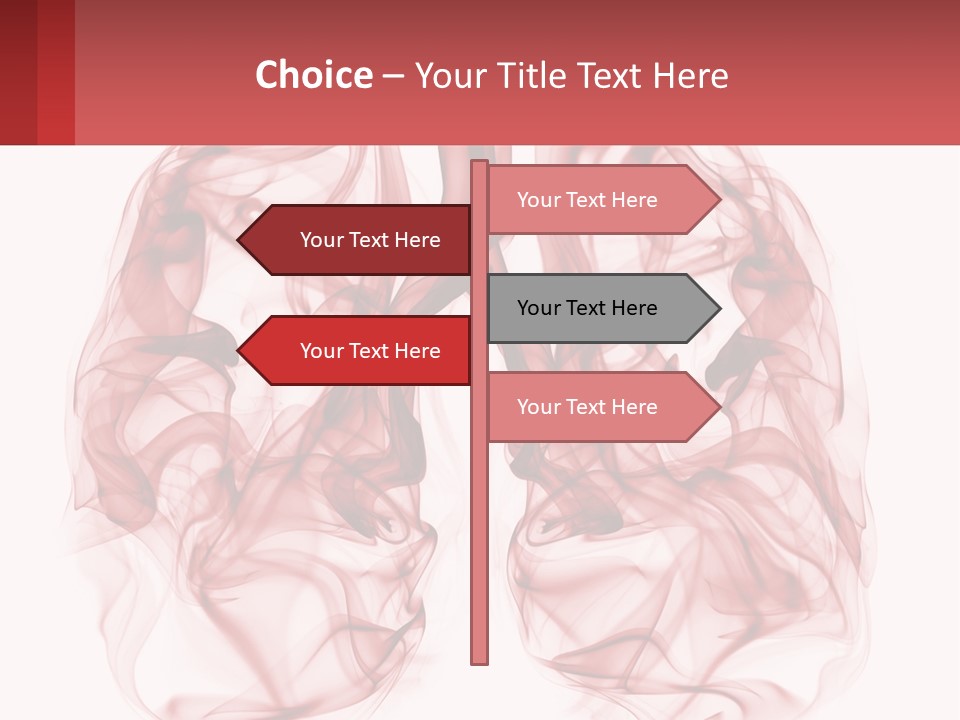 A Red Smoke Powerpoint Presentation Is Shown PowerPoint Template
