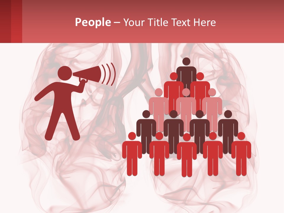 A Red Smoke Powerpoint Presentation Is Shown PowerPoint Template