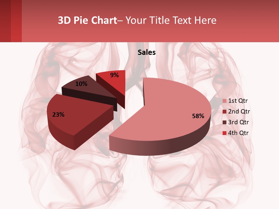 A Red Smoke Powerpoint Presentation Is Shown PowerPoint Template