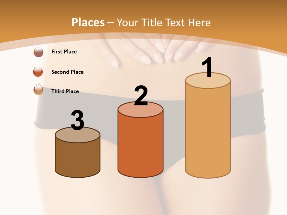 A Woman's Stomach With Her Hands On Her Stomach PowerPoint Template