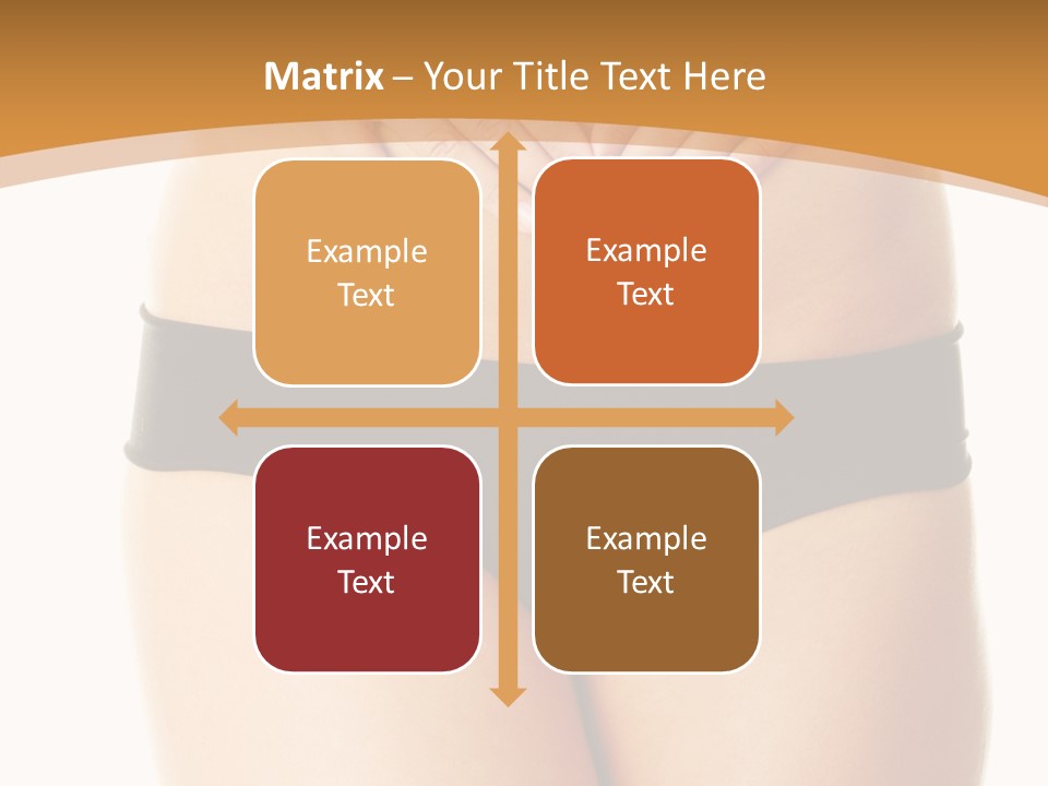 A Woman's Stomach With Her Hands On Her Stomach PowerPoint Template