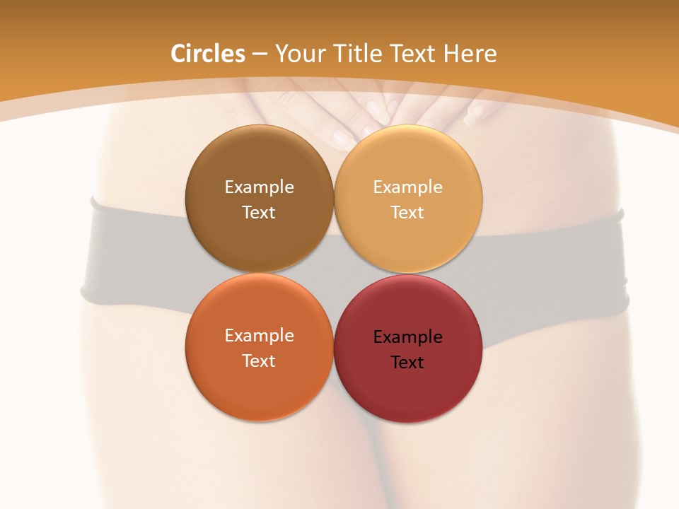 A Woman's Stomach With Her Hands On Her Stomach PowerPoint Template