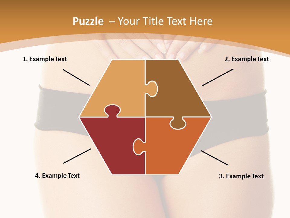 A Woman's Stomach With Her Hands On Her Stomach PowerPoint Template