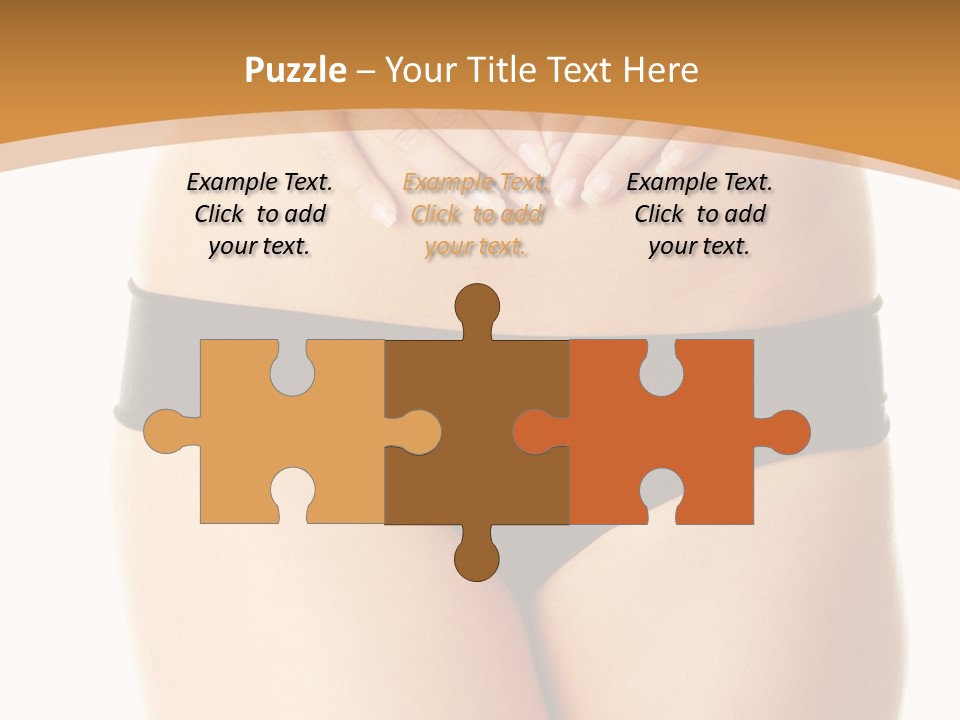 A Woman's Stomach With Her Hands On Her Stomach PowerPoint Template