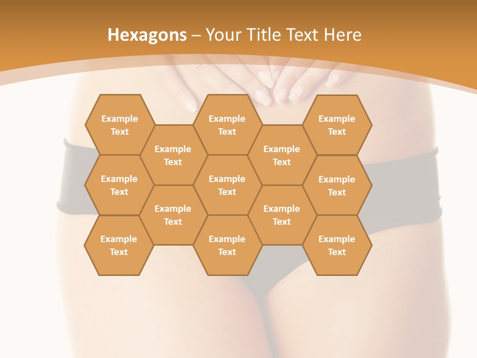 A Woman's Stomach With Her Hands On Her Stomach PowerPoint Template