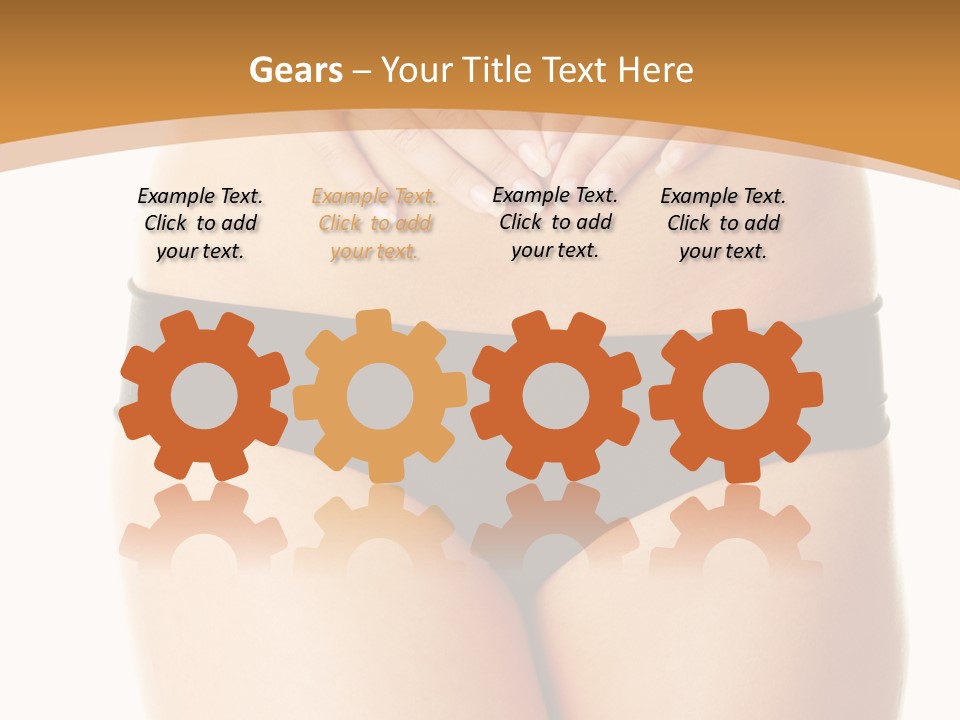 A Woman's Stomach With Her Hands On Her Stomach PowerPoint Template