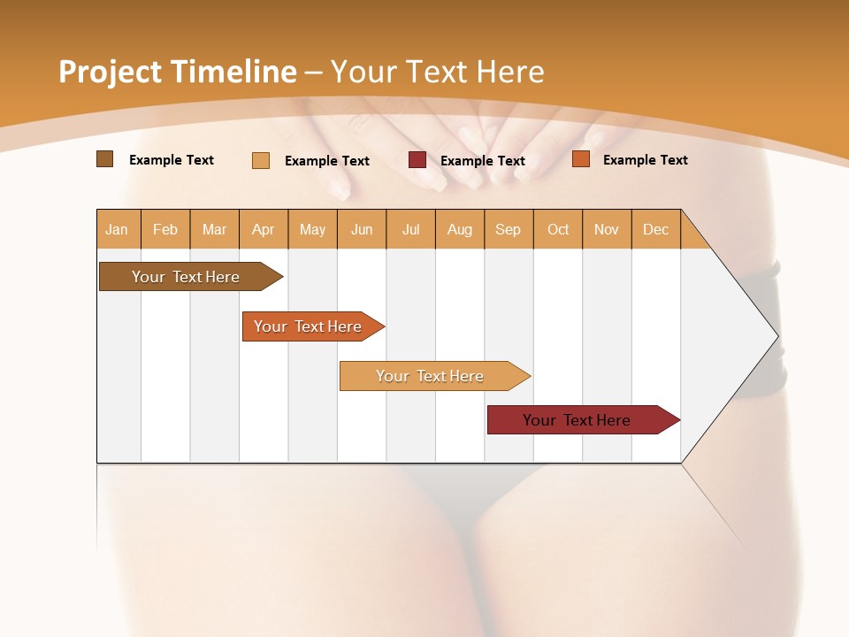 A Woman's Stomach With Her Hands On Her Stomach PowerPoint Template