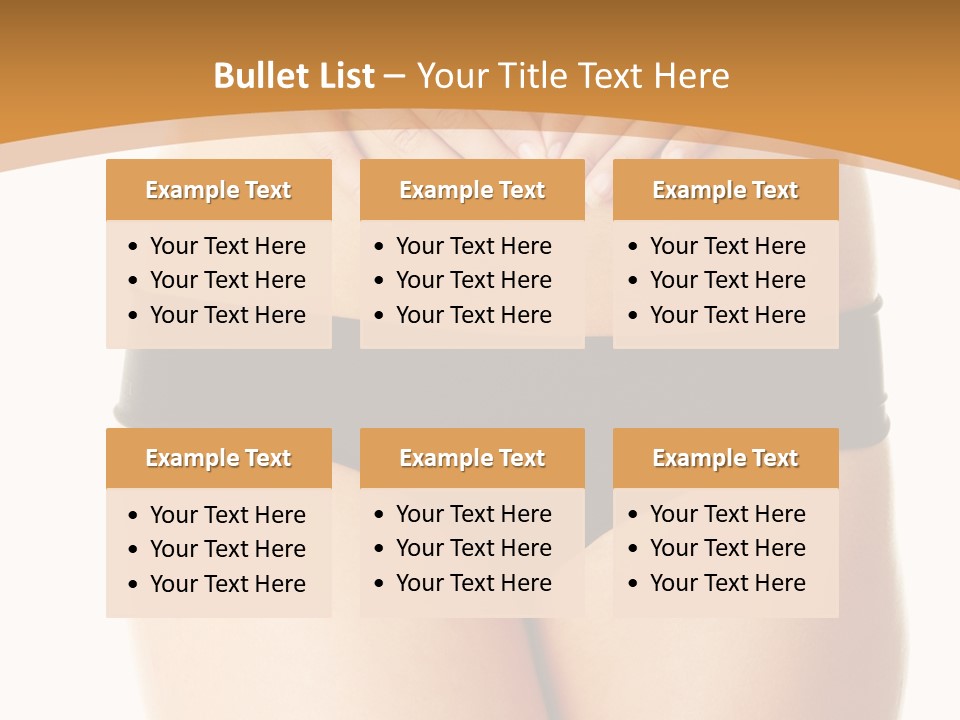 A Woman's Stomach With Her Hands On Her Stomach PowerPoint Template