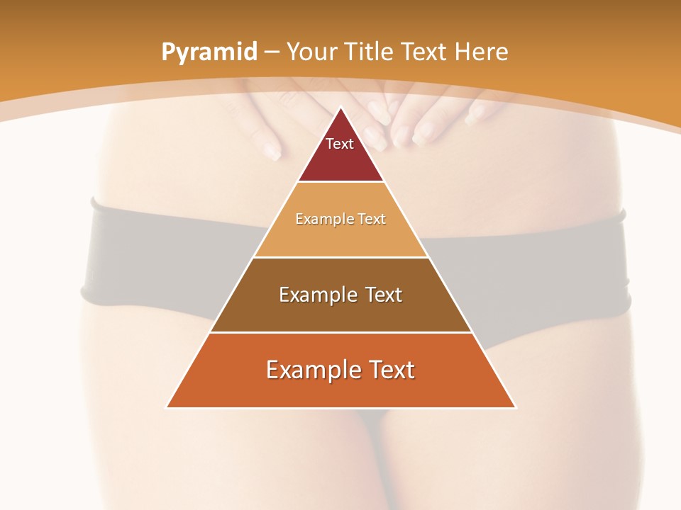 A Woman's Stomach With Her Hands On Her Stomach PowerPoint Template