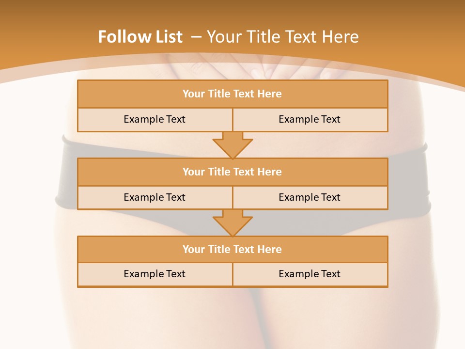 A Woman's Stomach With Her Hands On Her Stomach PowerPoint Template