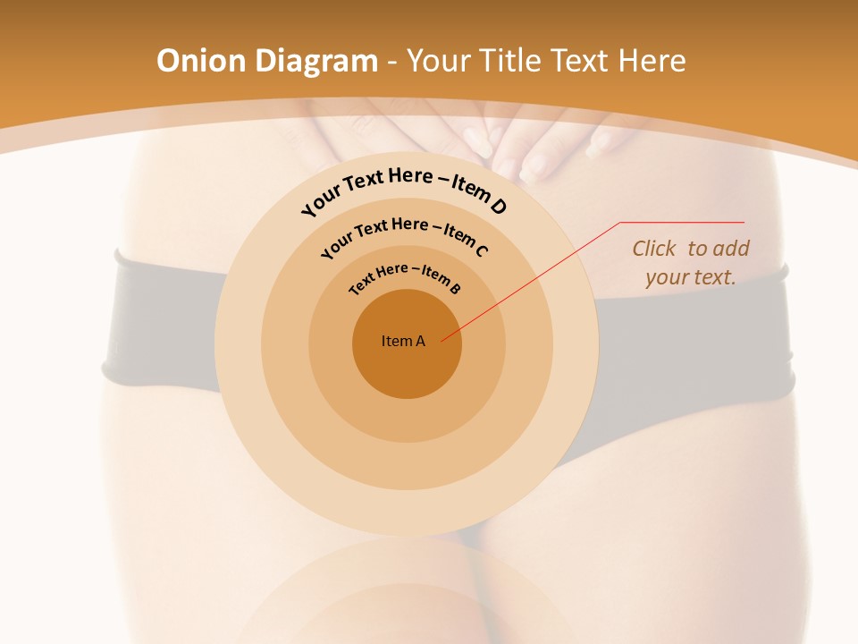 A Woman's Stomach With Her Hands On Her Stomach PowerPoint Template