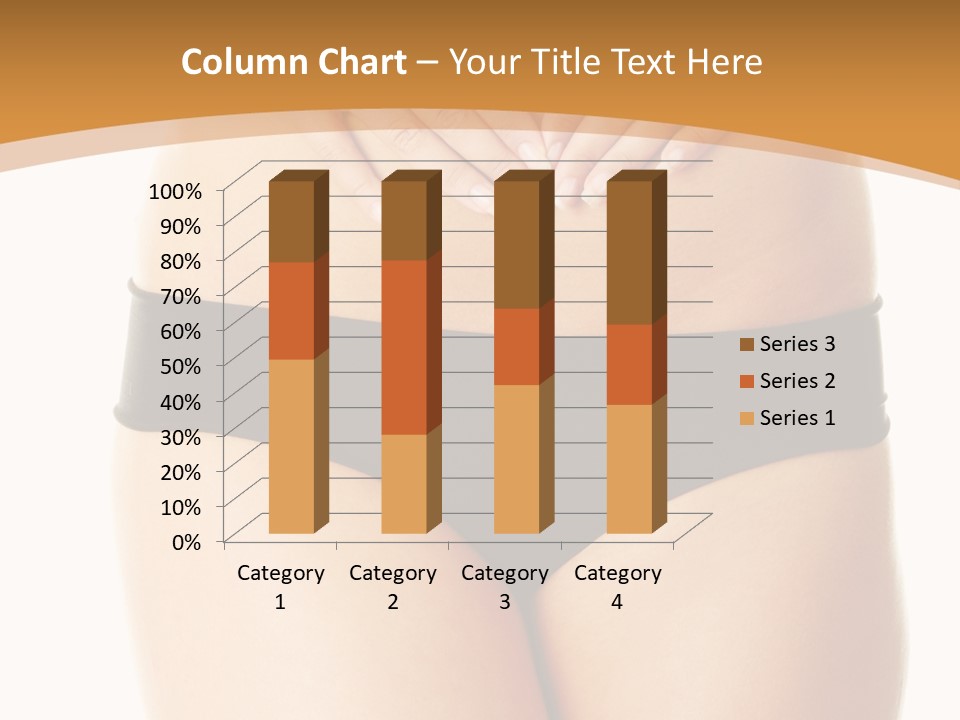 A Woman's Stomach With Her Hands On Her Stomach PowerPoint Template