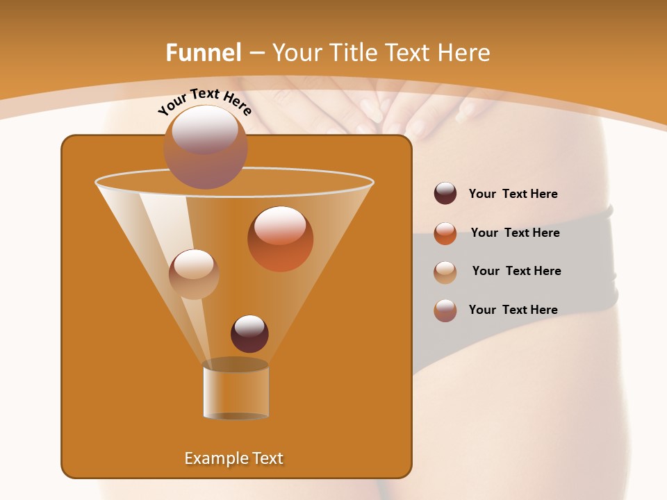 A Woman's Stomach With Her Hands On Her Stomach PowerPoint Template