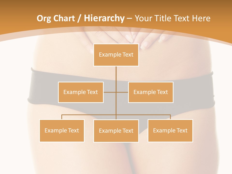 A Woman's Stomach With Her Hands On Her Stomach PowerPoint Template