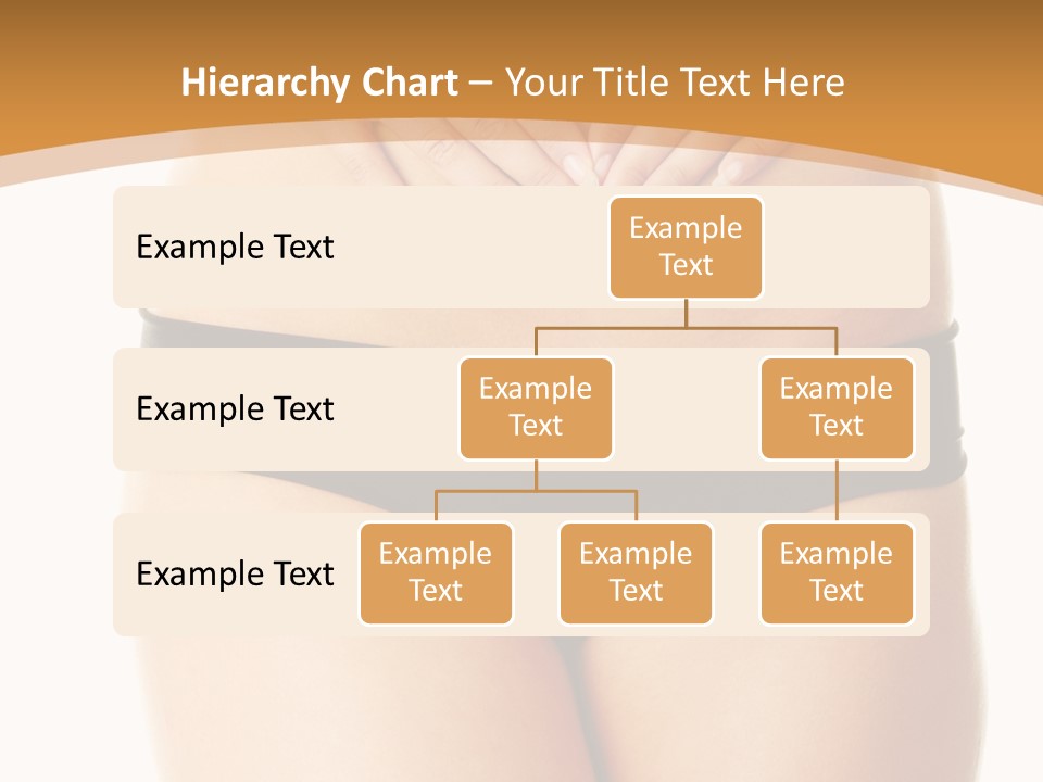 A Woman's Stomach With Her Hands On Her Stomach PowerPoint Template