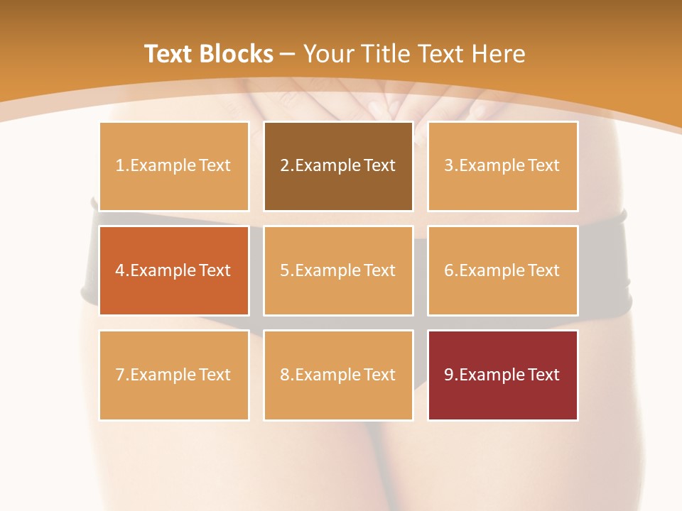 A Woman's Stomach With Her Hands On Her Stomach PowerPoint Template