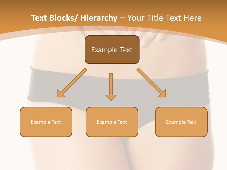 A Woman's Stomach With Her Hands On Her Stomach PowerPoint Template