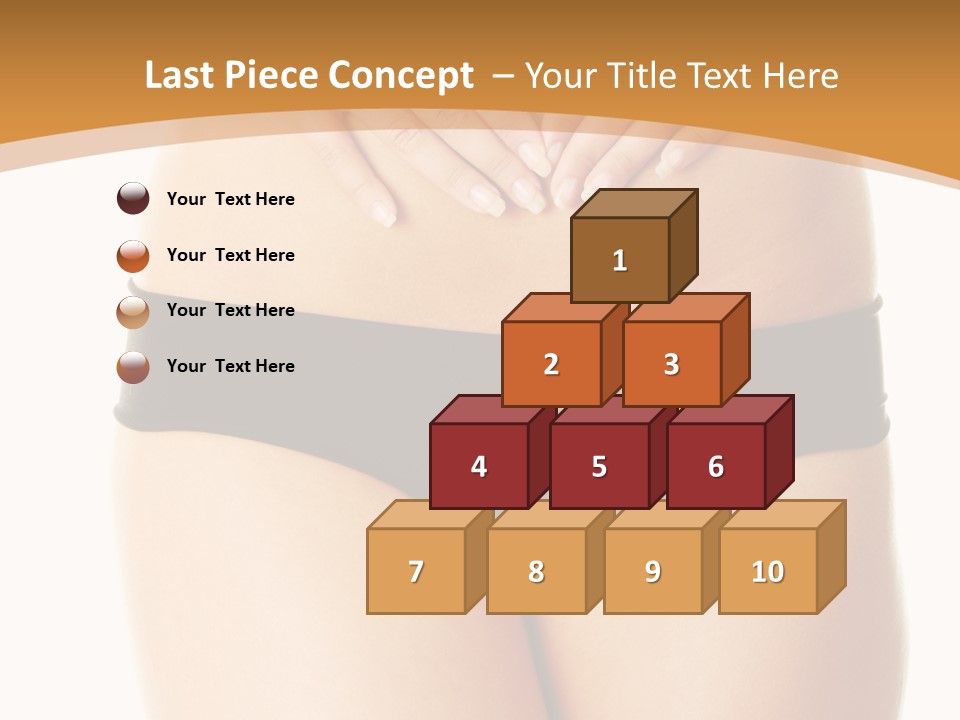 A Woman's Stomach With Her Hands On Her Stomach PowerPoint Template