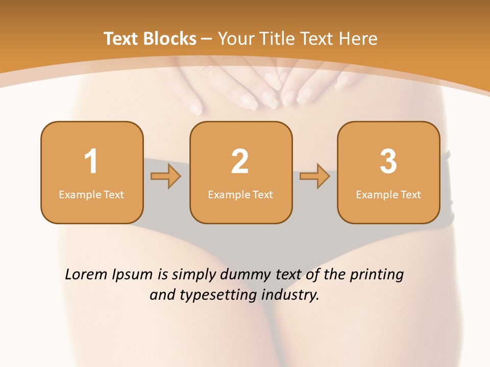 A Woman's Stomach With Her Hands On Her Stomach PowerPoint Template