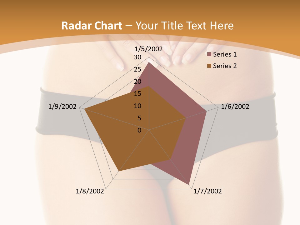 A Woman's Stomach With Her Hands On Her Stomach PowerPoint Template