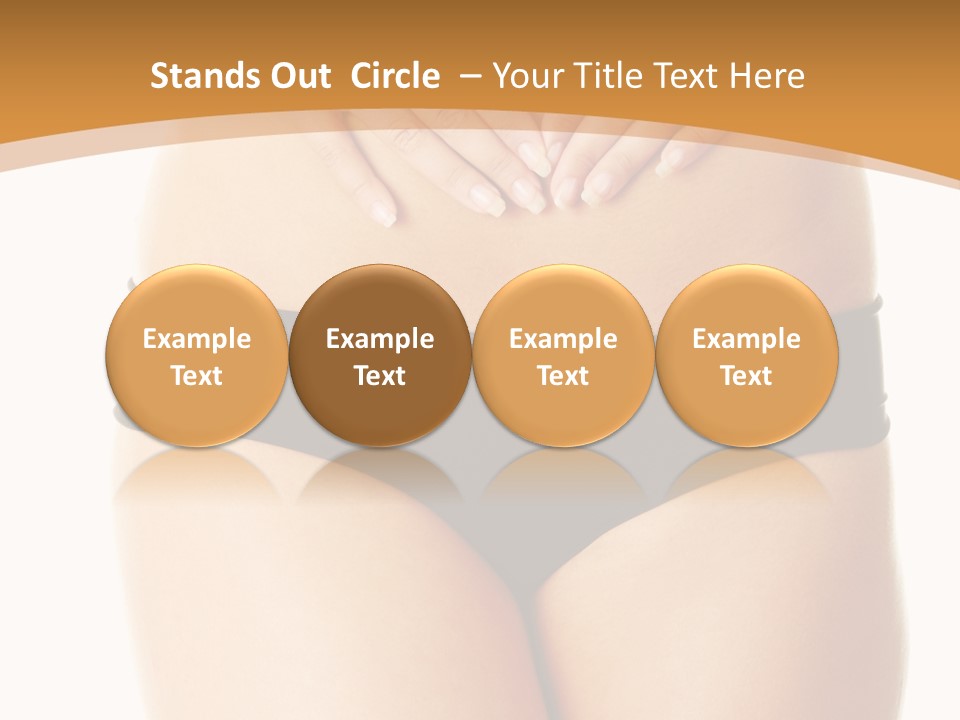 A Woman's Stomach With Her Hands On Her Stomach PowerPoint Template