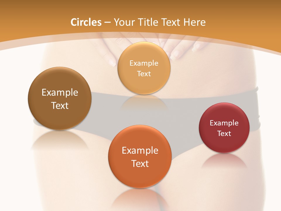 A Woman's Stomach With Her Hands On Her Stomach PowerPoint Template