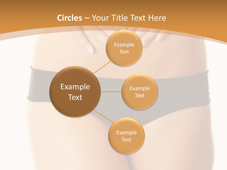 A Woman's Stomach With Her Hands On Her Stomach PowerPoint Template
