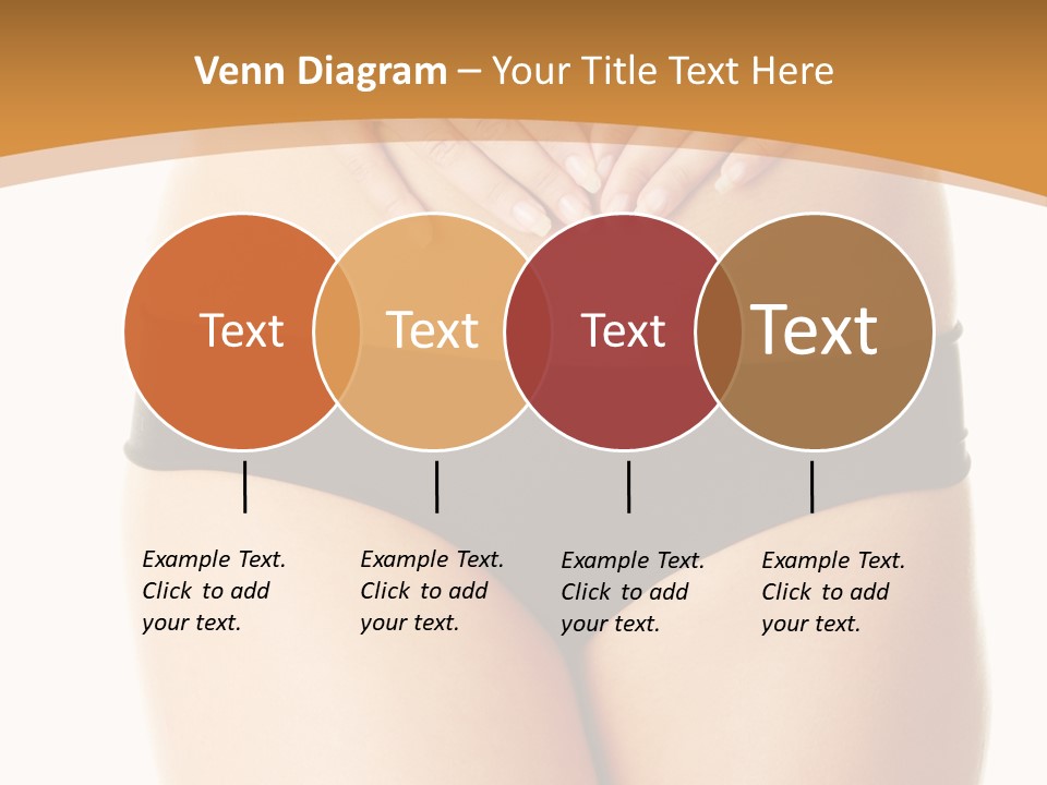 A Woman's Stomach With Her Hands On Her Stomach PowerPoint Template