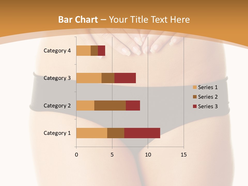 A Woman's Stomach With Her Hands On Her Stomach PowerPoint Template