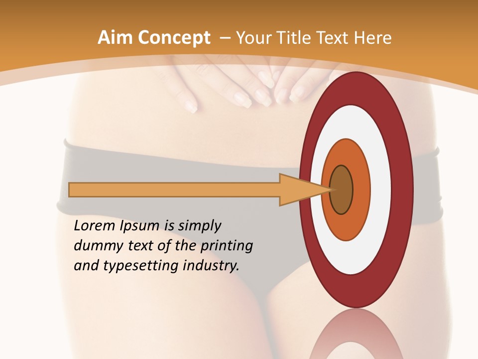A Woman's Stomach With Her Hands On Her Stomach PowerPoint Template