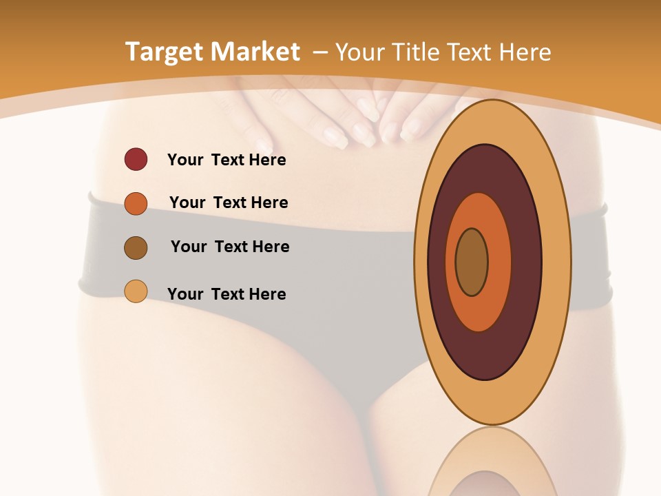 A Woman's Stomach With Her Hands On Her Stomach PowerPoint Template