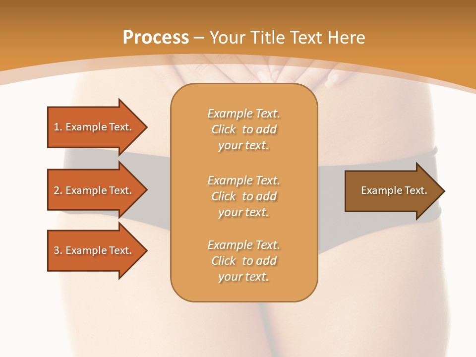 A Woman's Stomach With Her Hands On Her Stomach PowerPoint Template