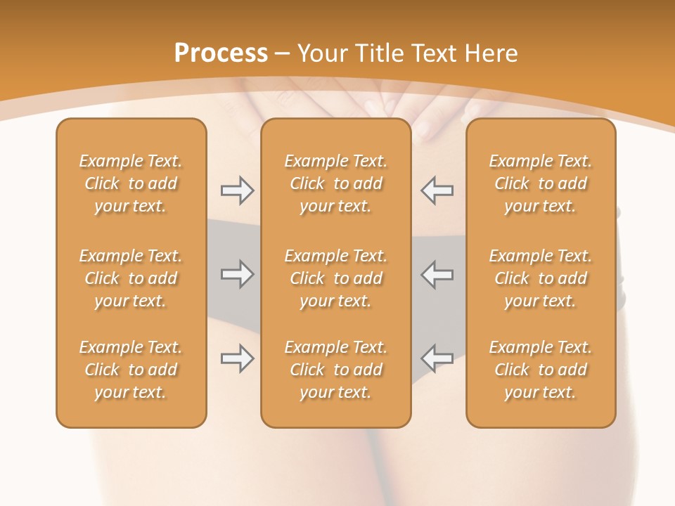 A Woman's Stomach With Her Hands On Her Stomach PowerPoint Template