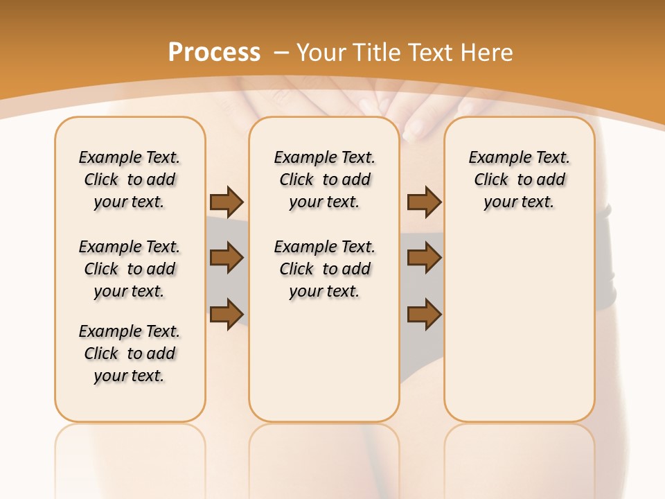 A Woman's Stomach With Her Hands On Her Stomach PowerPoint Template