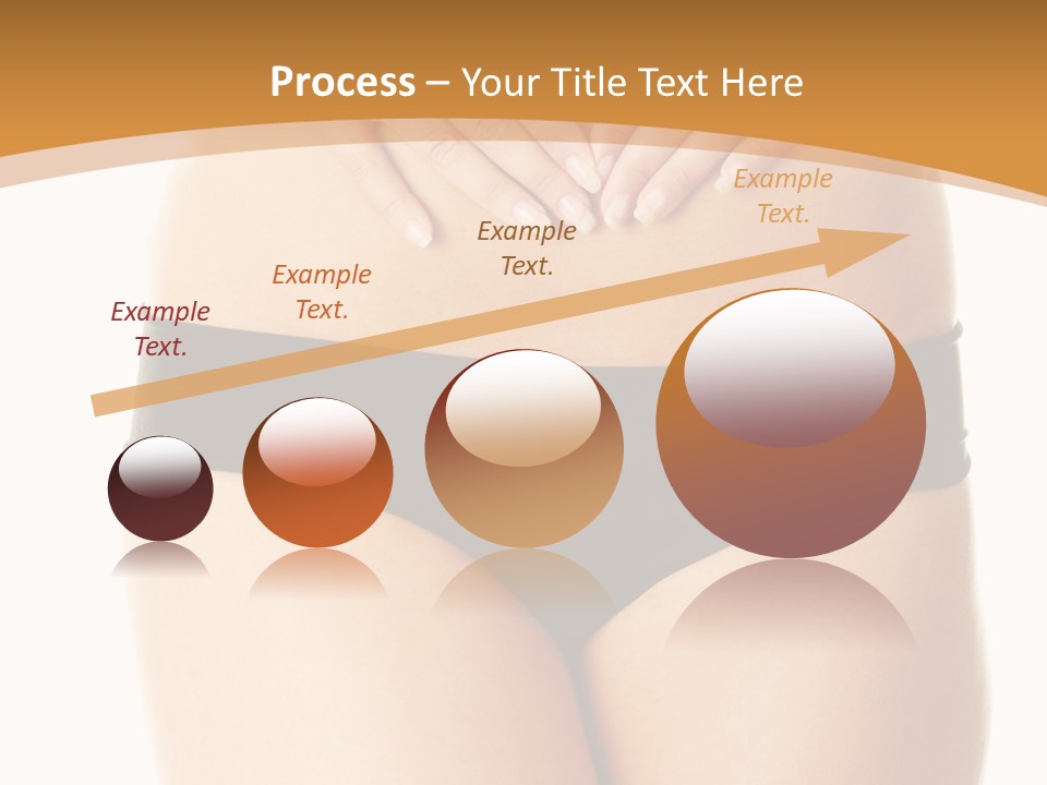 A Woman's Stomach With Her Hands On Her Stomach PowerPoint Template