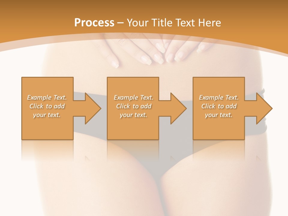A Woman's Stomach With Her Hands On Her Stomach PowerPoint Template