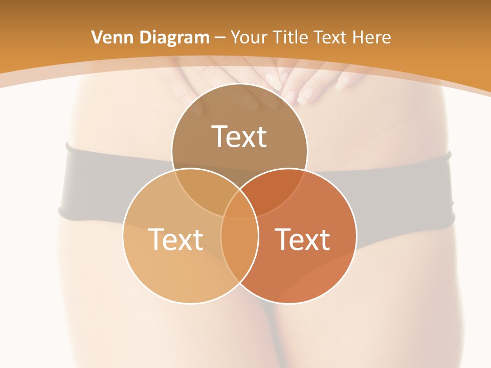 A Woman's Stomach With Her Hands On Her Stomach PowerPoint Template