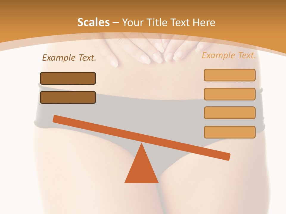 A Woman's Stomach With Her Hands On Her Stomach PowerPoint Template