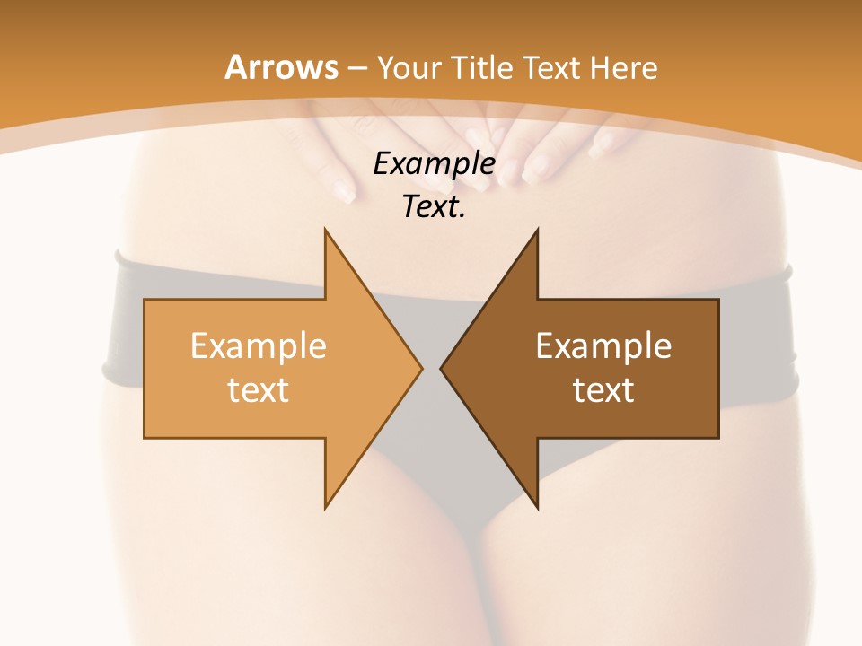 A Woman's Stomach With Her Hands On Her Stomach PowerPoint Template